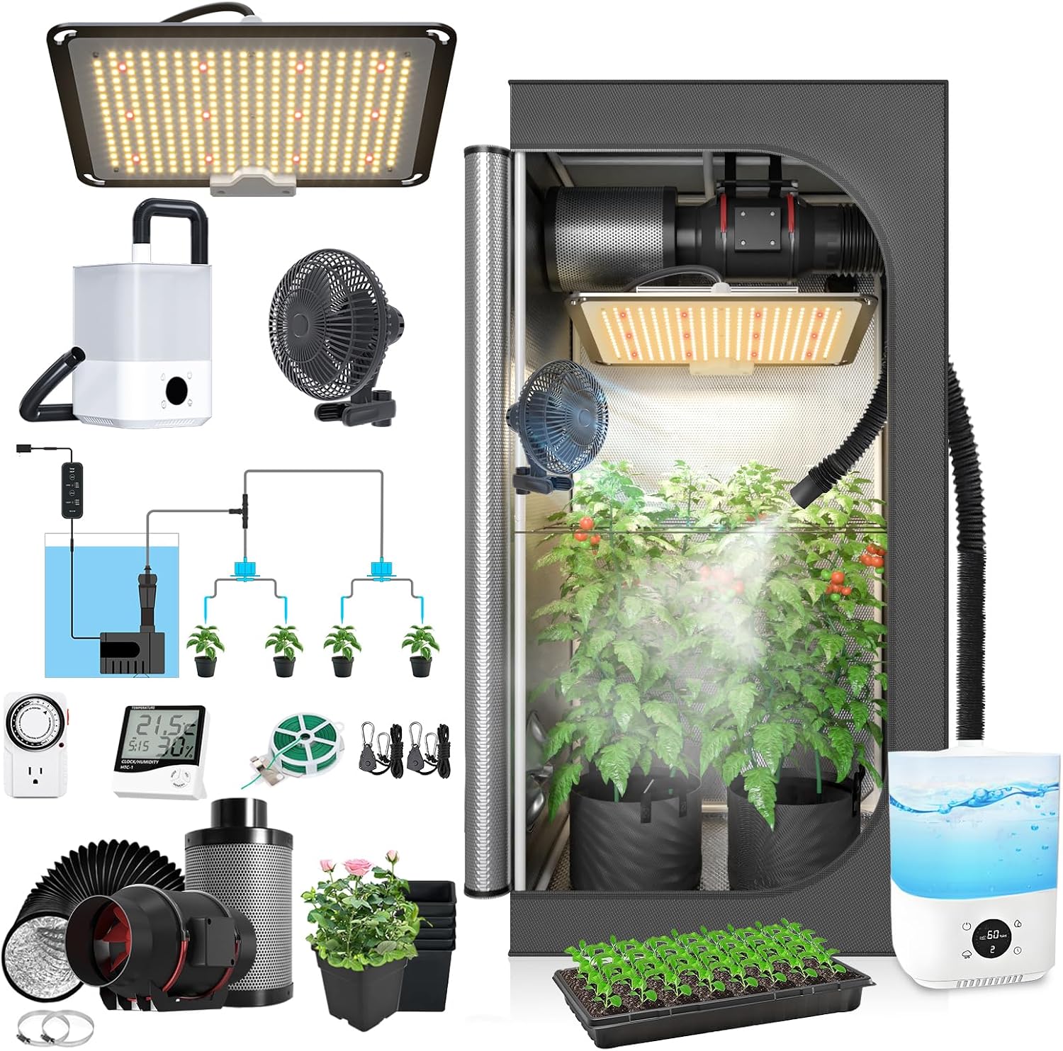 Grow Tent Complete Kit - Kit Lengkap Tenda Tanam Otomatis Terintegrasi