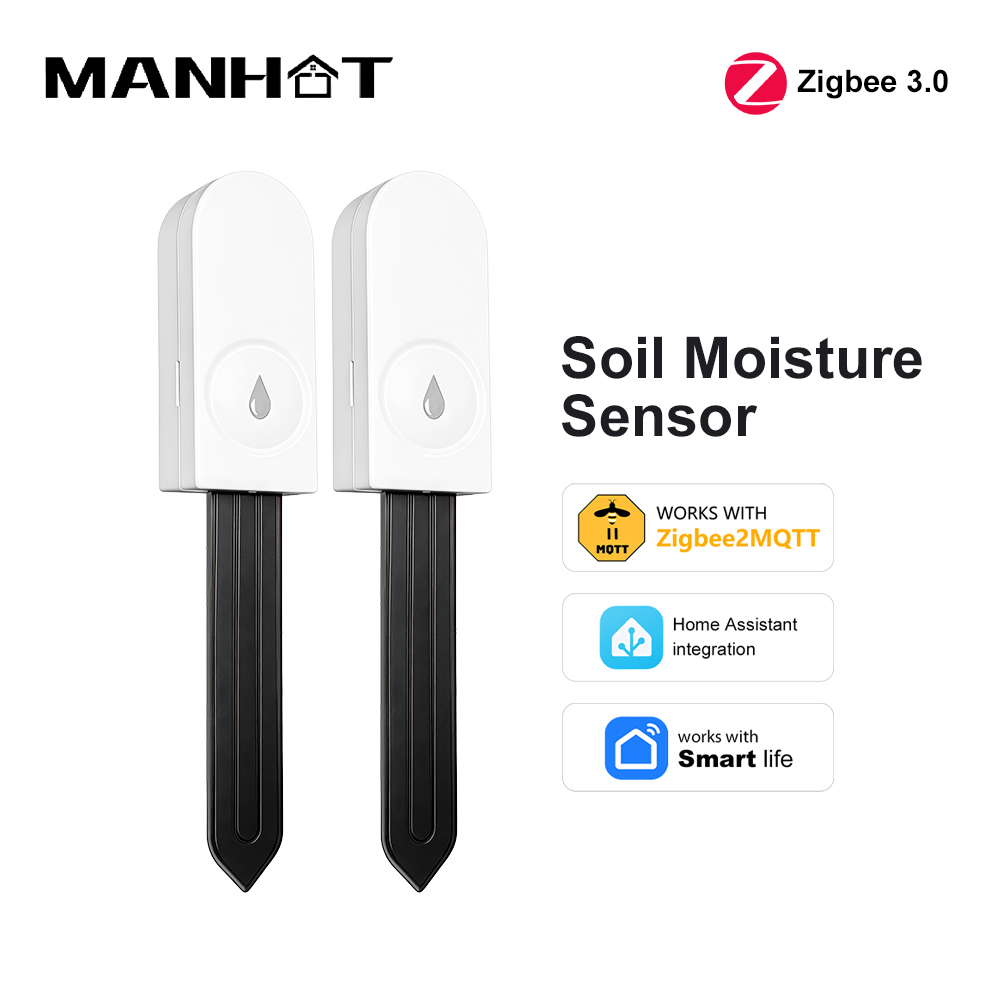 Smart Garden Water - Sensor Kelembaban Tanah Zigbee 3.0, Termohigrometer