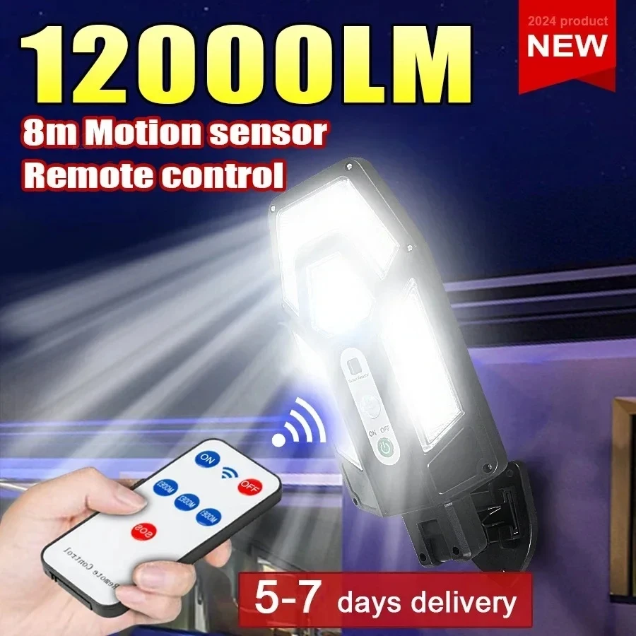 Smart Garden Lighting System - Lampu Dinding Tenaga Surya 12000LM yang
