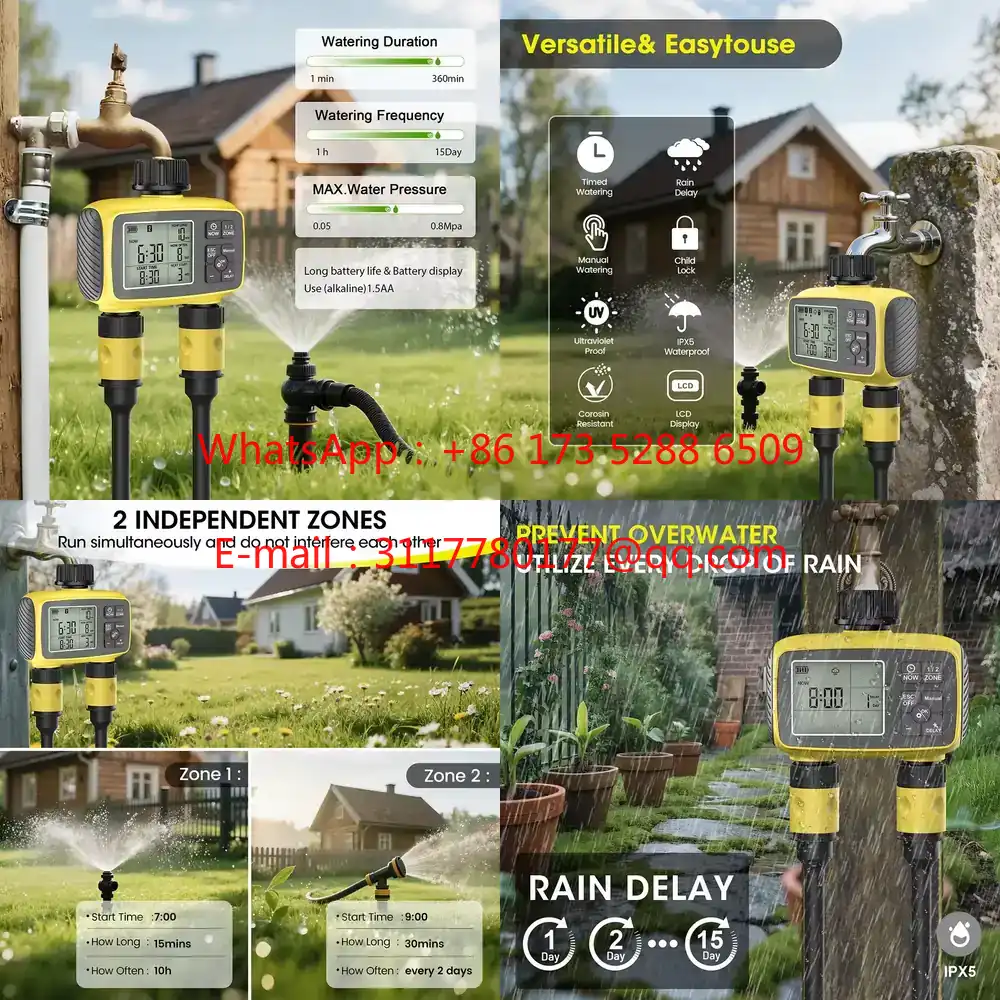 Smart Garden Water - WAP01 Pengatur Waktu Irigasi Taman Layar