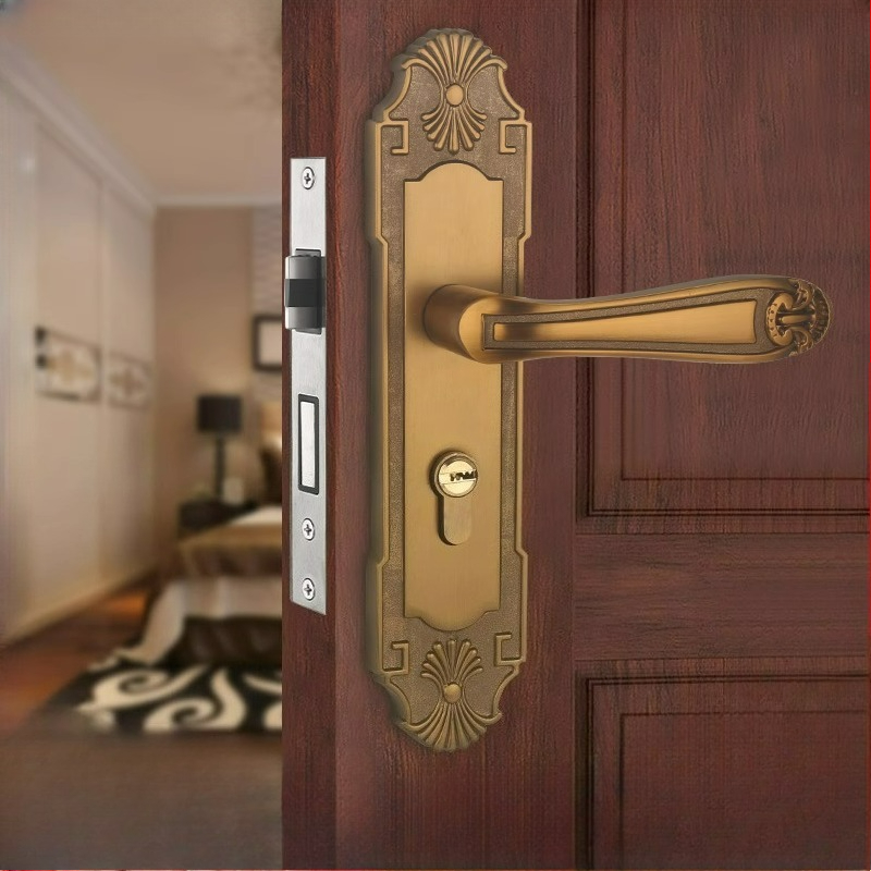 Smart Garden Gate Lock - Kunci Pintu Kayu Solid Gaya Cina