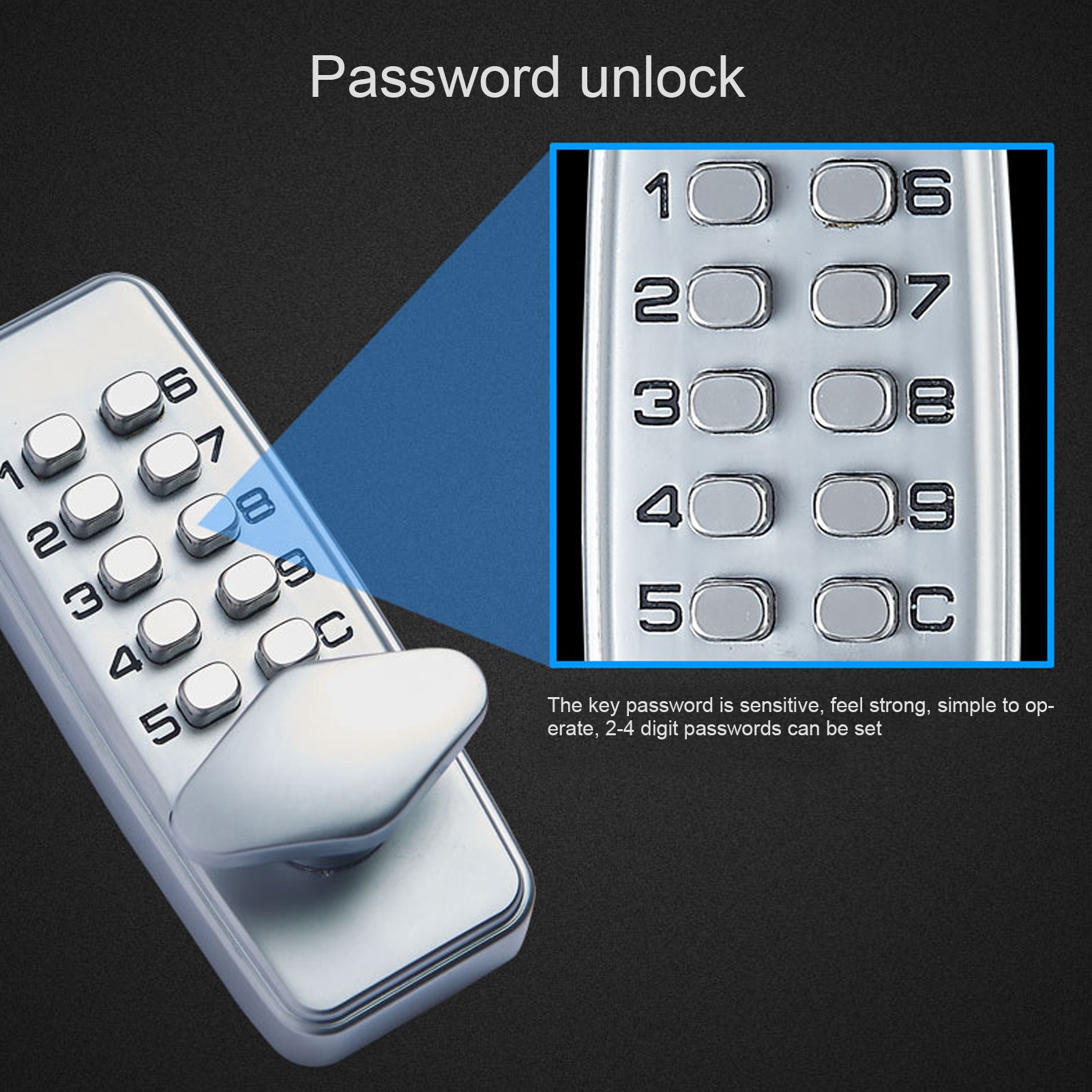 Kunci Kata Sandi Mekanis Tidak - Smart Garden Gate Lock ulasan dan harga