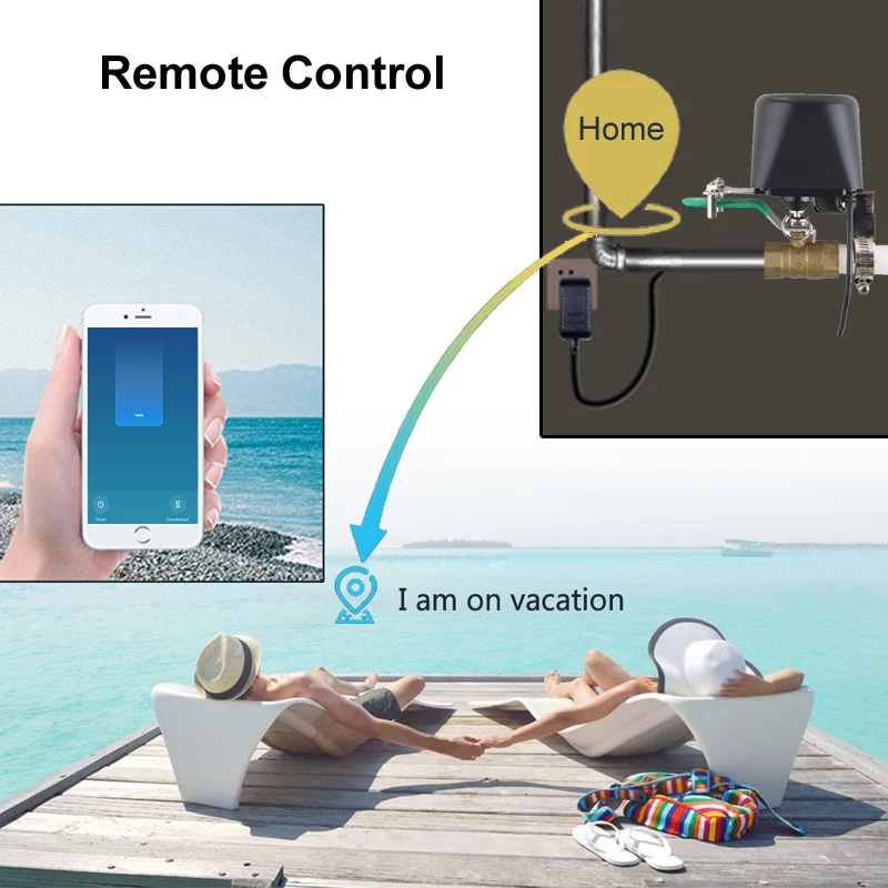 Katup Air WiFi Pintar Zigbee,  - Smart Garden Water ulasan dan harga